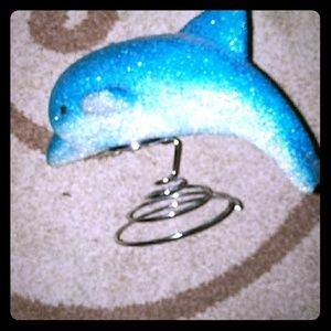Blue Dolphin Sparkly Decoration